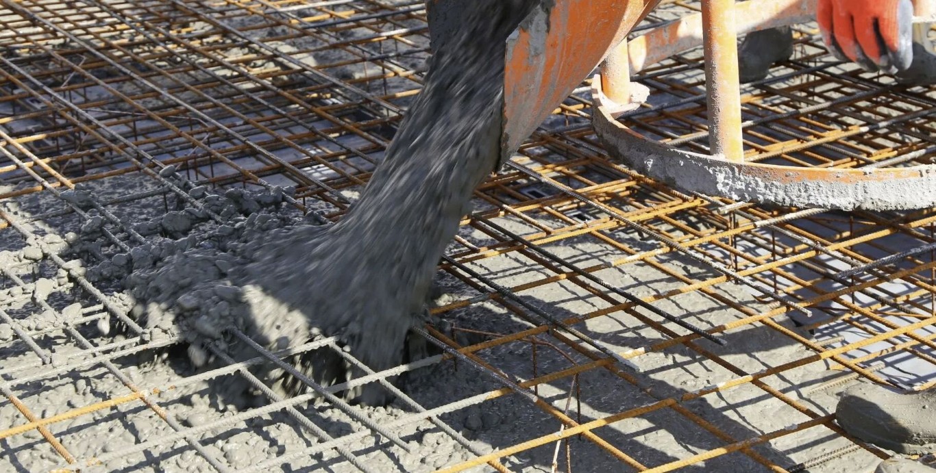 Concrete foundation with rebar reinforcement in Milford, CT